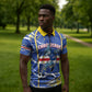 Custom Cape Verde Zipper Polo Shirt Blue Shark National Flag