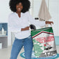 Sudan Laundry Basket Secretary Bird With Typography Patterns - African Pride