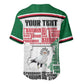 Personalized Sudan Baseball Jersey Secretary Bird With Typography Patterns - African Pride