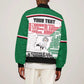 Personalized Sudan Bomber Jacket Secretary Bird With Typography Patterns - African Pride