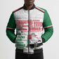 Personalized Sudan Bomber Puffer Jacket Secretary Bird With Typography Patterns - African Pride