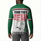 Personalized Sudan Button Sweatshirt Secretary Bird With Typography Patterns