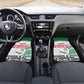 Personalized Sudan Car Mats Secretary Bird With Typography Patterns - African Pride