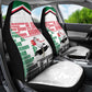 Sudan Car Seat Cover Secretary Bird With Typography Patterns - African Pride