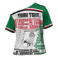 Personalized Sudan Cross Shoulder Shirt Secretary Bird With Typography Patterns - African Pride