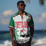 Personalized Sudan Hawaiian Shirt Secretary Bird With Typography Patterns - African Pride