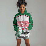 Personalized Sudan Hoodie Dress Secretary Bird With Typography Patterns - African Pride