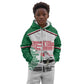 Personalized Sudan Kid Hoodie Secretary Bird With Typography Patterns - African Pride