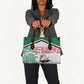 Sudan Leather Bag Secretary Bird With Typography Patterns - African Pride