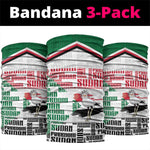 Sudan Neck Gaiter Secretary Bird With Typography Patterns - African Pride