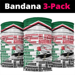 Sudan Neck Gaiter Secretary Bird With Typography Patterns - African Pride