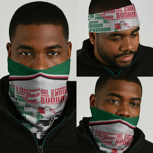 Sudan Neck Gaiter Secretary Bird With Typography Patterns - African Pride