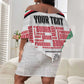 Personalized Sudan Off Shoulder Short Dress Secretary Bird With Typography Patterns - African Pride