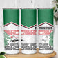 Personalized Sudan Skinny Tumbler Secretary Bird With Typography Patterns - African Pride