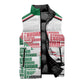 Personalized Sudan Sleeveless Puffer Jacket Secretary Bird With Typography Patterns - African Pride