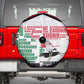 Sudan Spare Tire Cover Secretary Bird With Typography Patterns - African Pride