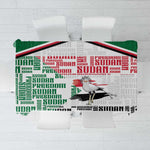 Sudan Tablecloth Secretary Bird With Typography Patterns - African Pride