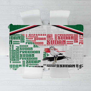Sudan Tablecloth Secretary Bird With Typography Patterns - African Pride