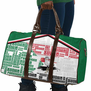 Sudan Travel Bag Secretary Bird With Typography Patterns - African Pride
