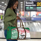 Sudan Travel Bag Secretary Bird With Typography Patterns - African Pride