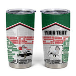 Personalized Sudan Tumbler Cup Secretary Bird With Typography Patterns - African Pride