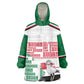 Personalized Sudan Wearable Blanket Hoodie Secretary Bird With Typography Patterns - African Pride
