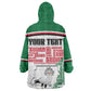 Personalized Sudan Wearable Blanket Hoodie Secretary Bird With Typography Patterns - African Pride