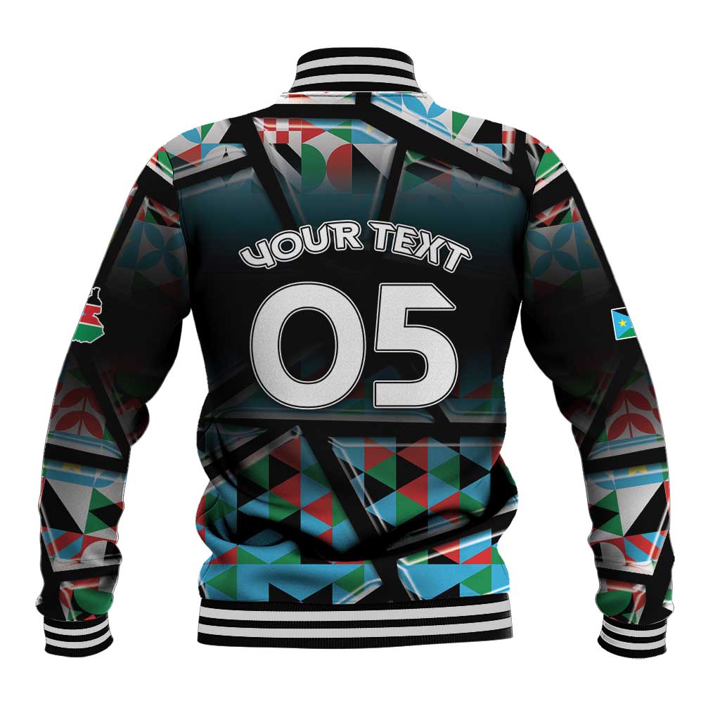 Custom South Sudan Baseball Jacket Geometric African Patterns - African Pride