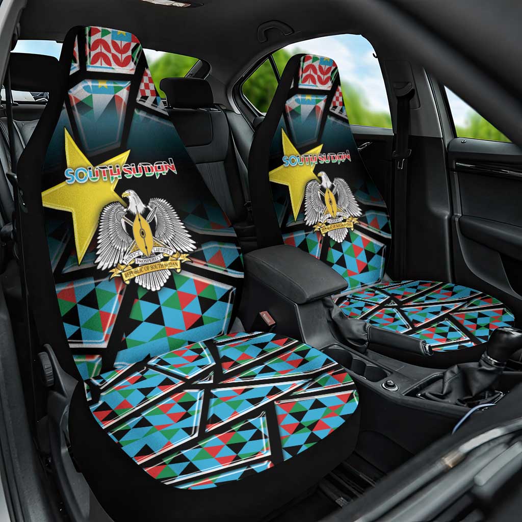 South Sudan Car Seat Cover Geometric African Patterns - African Pride