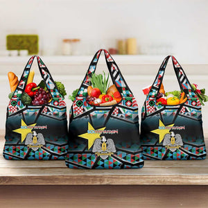 South Sudan Grocery Bag Geometric African Patterns - African Pride