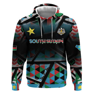 Custom South Sudan Hoodie Geometric African Patterns - African Pride