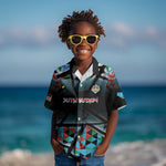 Custom South Sudan Kid Hawaiian Shirt Geometric African Patterns - African Pride