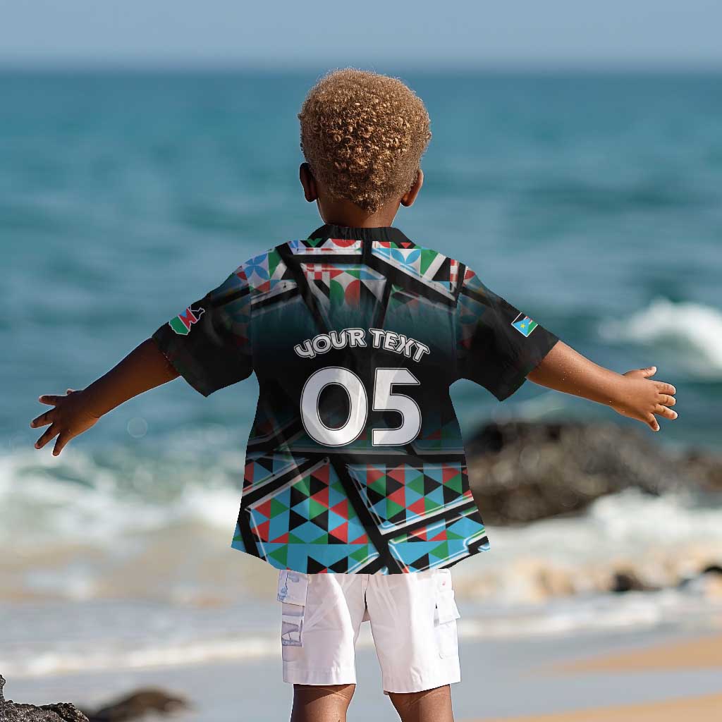 Custom South Sudan Kid Hawaiian Shirt Geometric African Patterns - African Pride