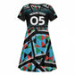 Custom South Sudan Kid Short Sleeve Dress Geometric African Patterns - African Pride