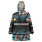 Custom South Sudan Kid Wearable Blanket Hoodie Geometric African Patterns - African Pride