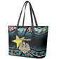South Sudan Leather Tote Bag Geometric African Patterns - African Pride