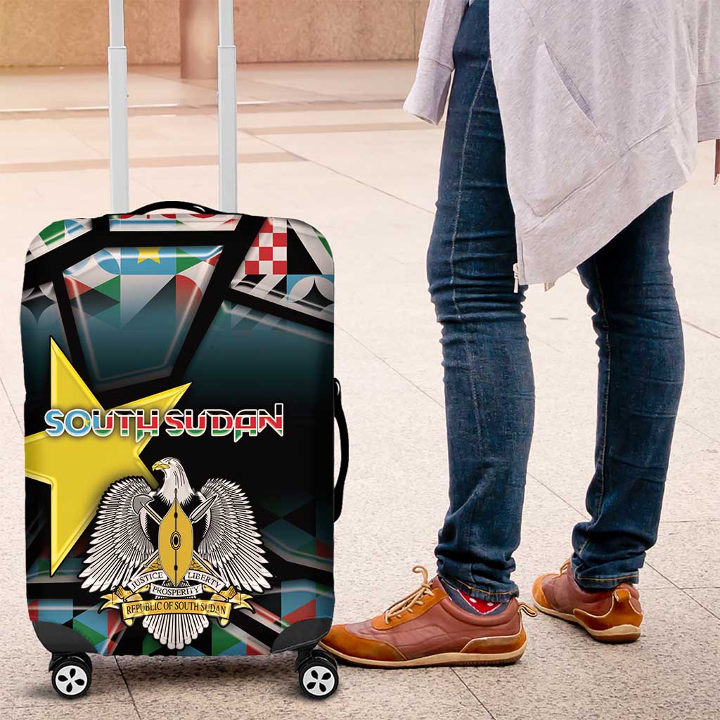 South Sudan Luggage Cover Geometric African Patterns - African Pride