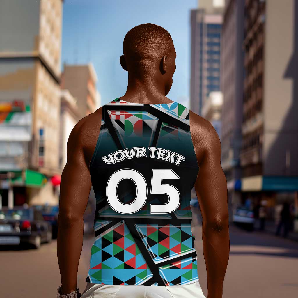 Custom South Sudan Men Tank Top Geometric African Patterns - African Pride