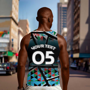Custom South Sudan Men Tank Top Geometric African Patterns - African Pride