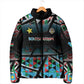 Custom South Sudan Padded Jacket Geometric African Patterns - African Pride