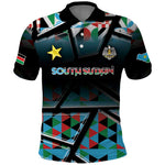 Custom South Sudan Polo Shirt Geometric African Patterns - African Pride