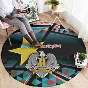 South Sudan Round Carpet Geometric African Patterns - African Pride