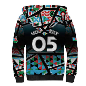 Custom South Sudan Sherpa Hoodie Geometric African Patterns - African Pride