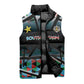 Custom South Sudan Sleeveless Puffer Jacket Geometric African Patterns - African Pride