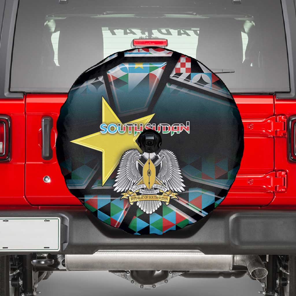 South Sudan Spare Tire Cover Geometric African Patterns - African Pride