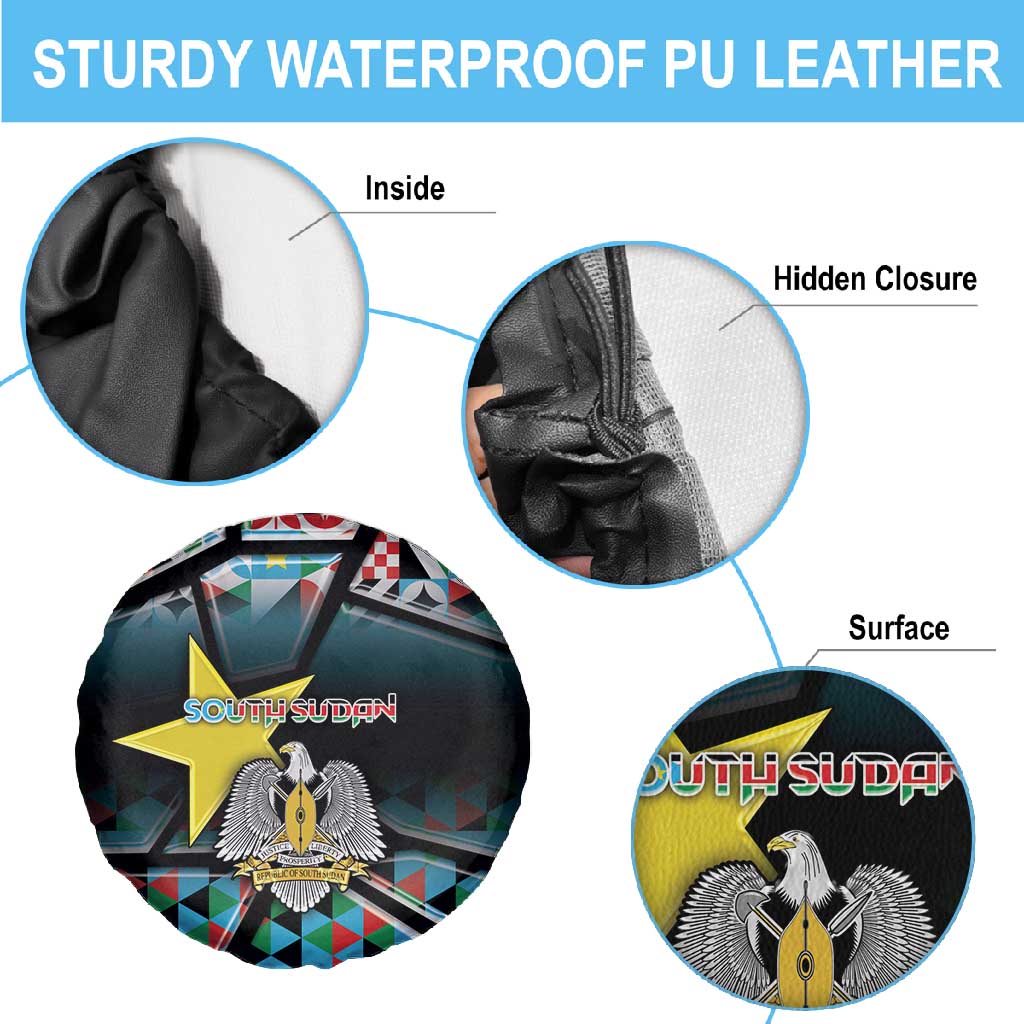 South Sudan Spare Tire Cover Geometric African Patterns - African Pride