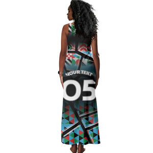 Custom South Sudan Tank Maxi Dress Geometric African Patterns - African Pride