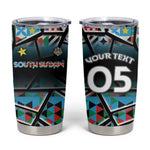 Custom South Sudan Tumbler Cup Geometric African Patterns - African Pride