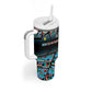 Custom South Sudan Tumbler With Handle Geometric African Patterns - African Pride