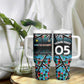 Custom South Sudan Tumbler With Handle Geometric African Patterns - African Pride